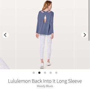 Lululemon Open-Back Long Sleeve - Size 2 - Blue